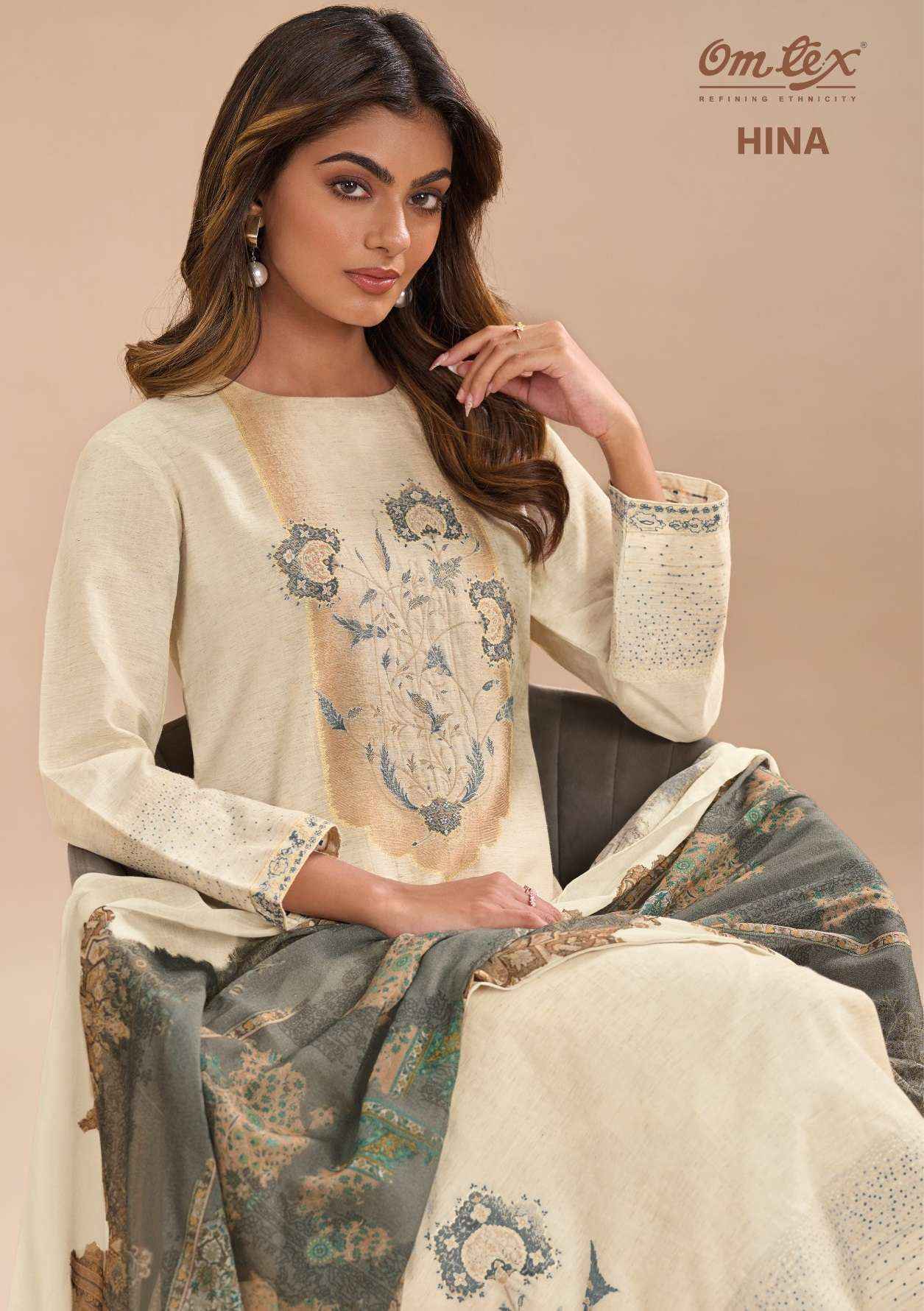 Omtex Hina Cotton Jacquard Dress Material (4 pcs Catalogue)