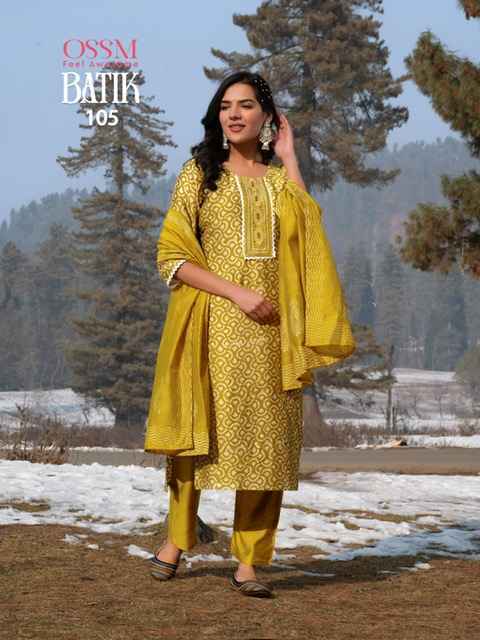 Ossm Batik Vol-4 Chanderi Batik Readymade Suit (6 pcs Catalogue