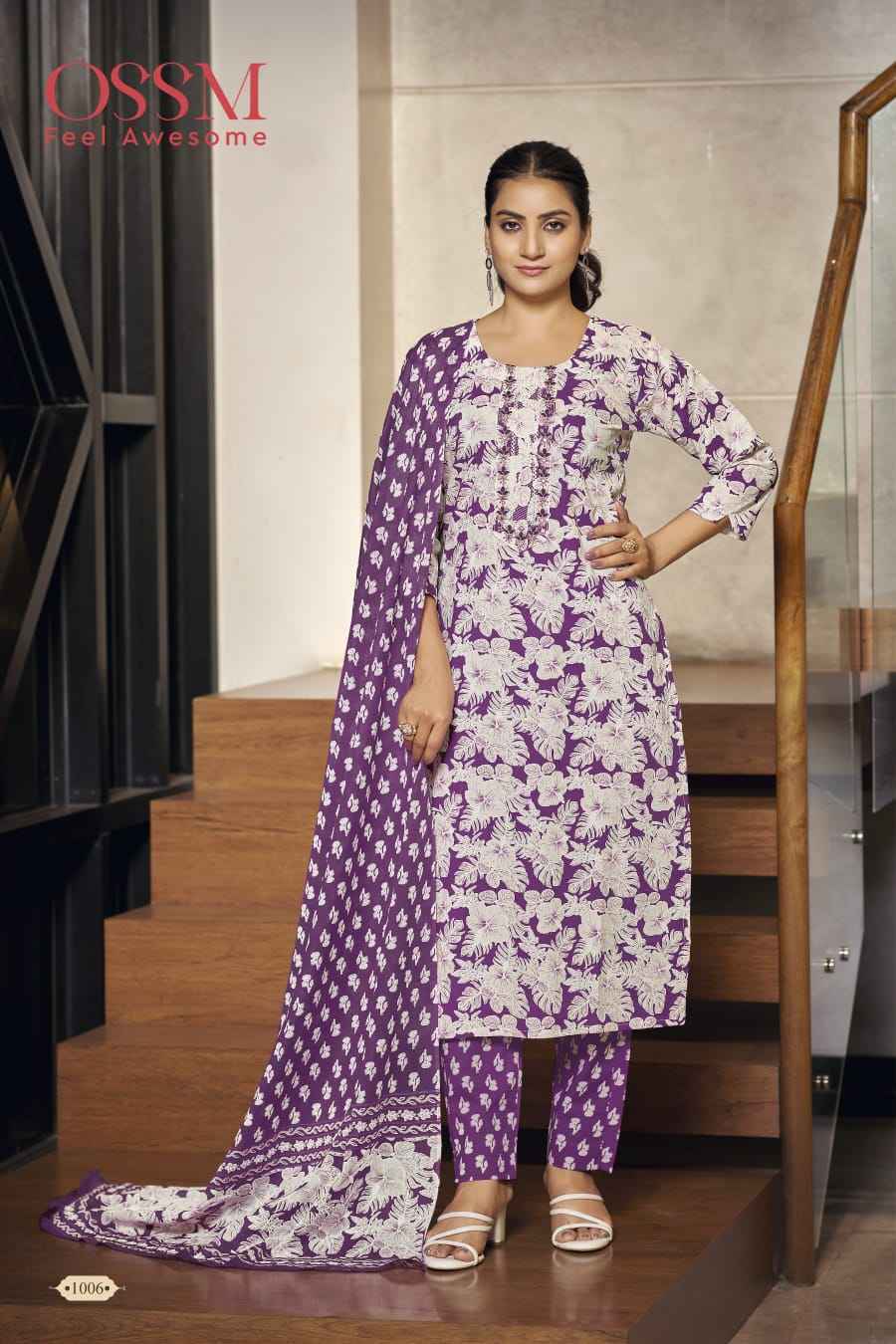 Ossm Malhar Vol-4 Cotton Readymade Suit (6 pcs Catalogue)