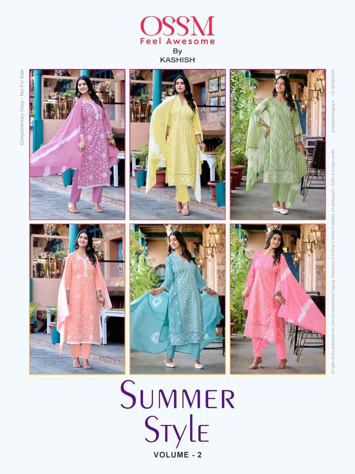 Ossm Summer Style Vol 2 Cotton Kurti Combo 6 Pc Catalogue