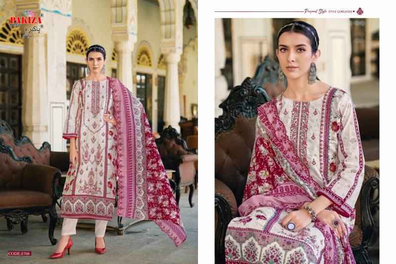 Pakiza Prints Khusboo Vol-57 Lawn Dress Material (10 pcs Catalogue)