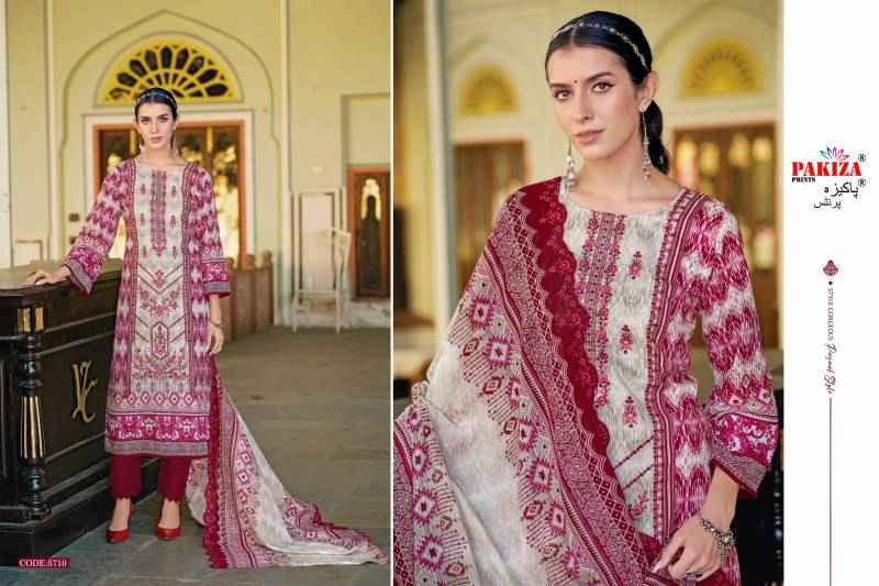 Pakiza Prints Khusboo Vol-57 Lawn Dress Material (10 pcs Catalogue)