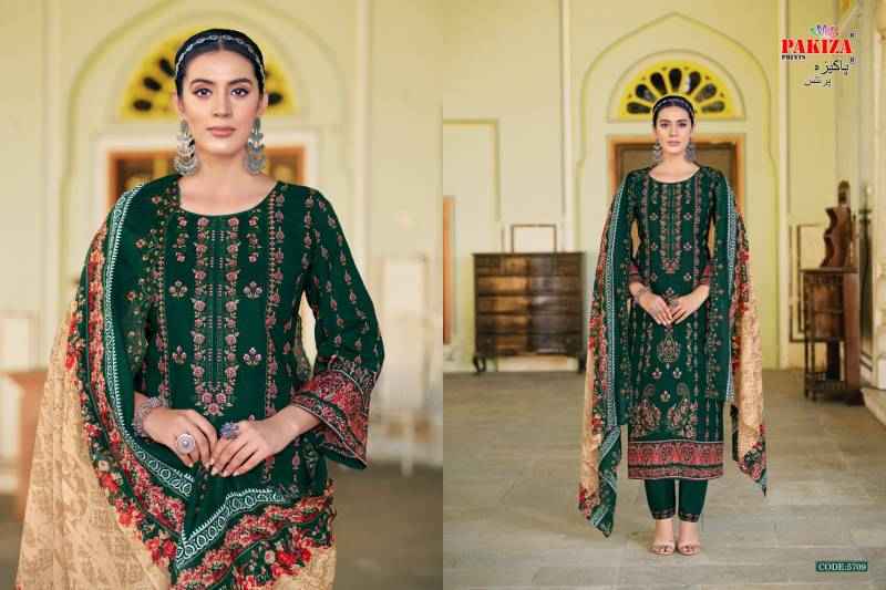 Pakiza Prints Khusboo Vol-57 Lawn Dress Material (10 pcs Catalogue)