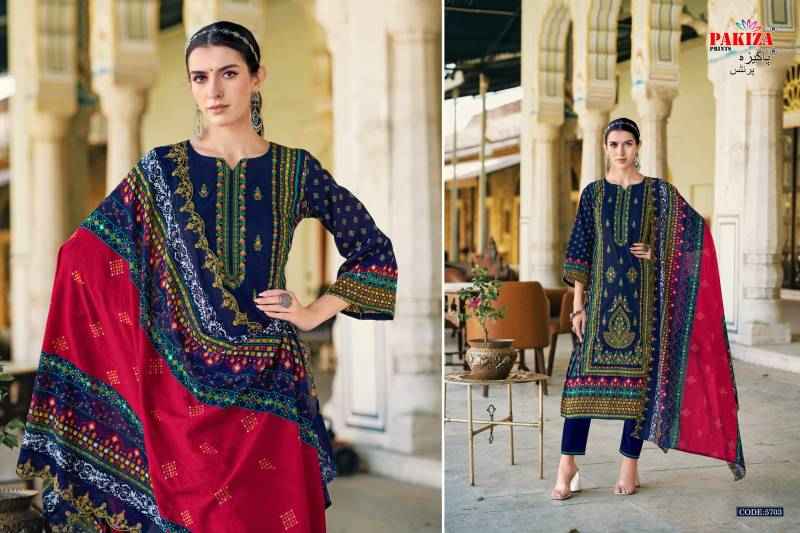 Pakiza Prints Khusboo Vol-57 Lawn Dress Material (10 pcs Catalogue)