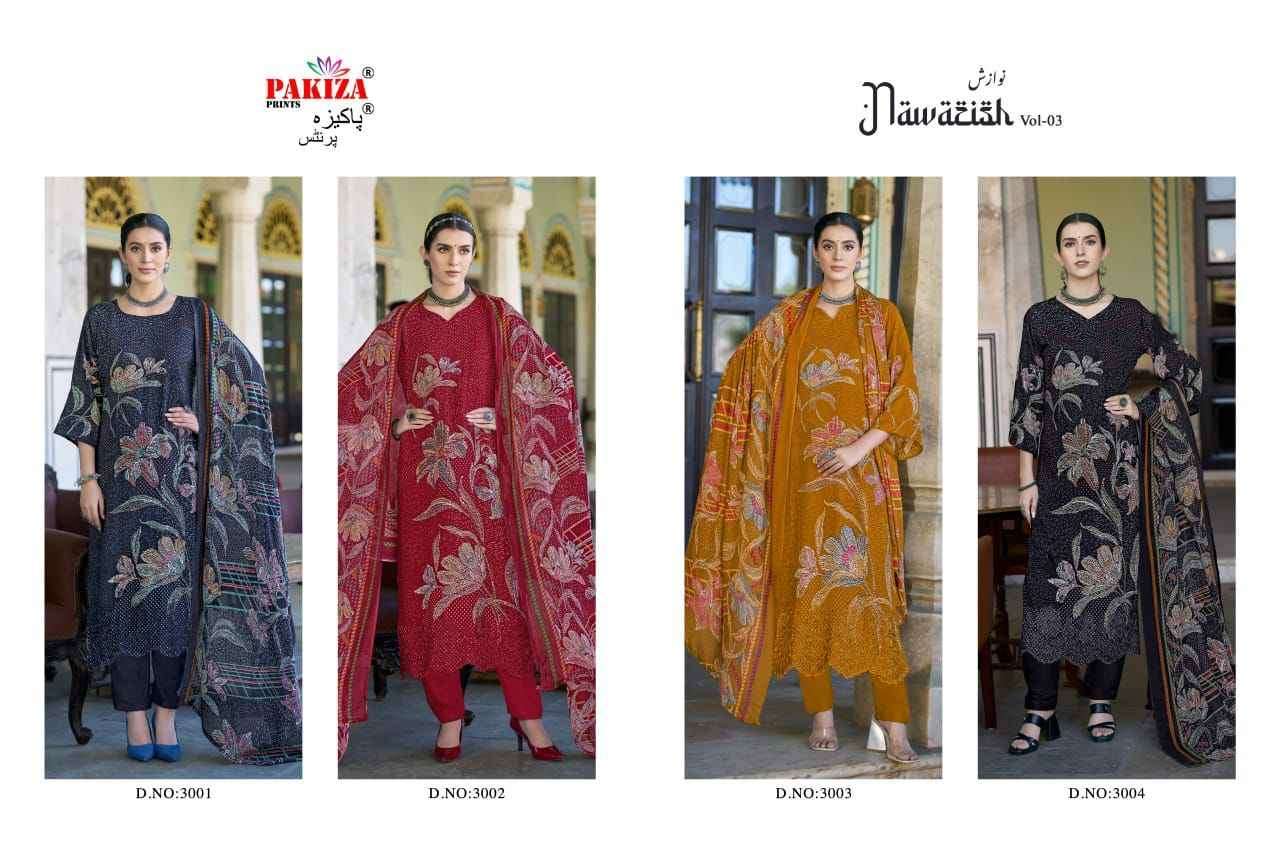 Pakiza Prints Nawazish Vol-3 Rayon Dress Material (4 pcs Catalogue)