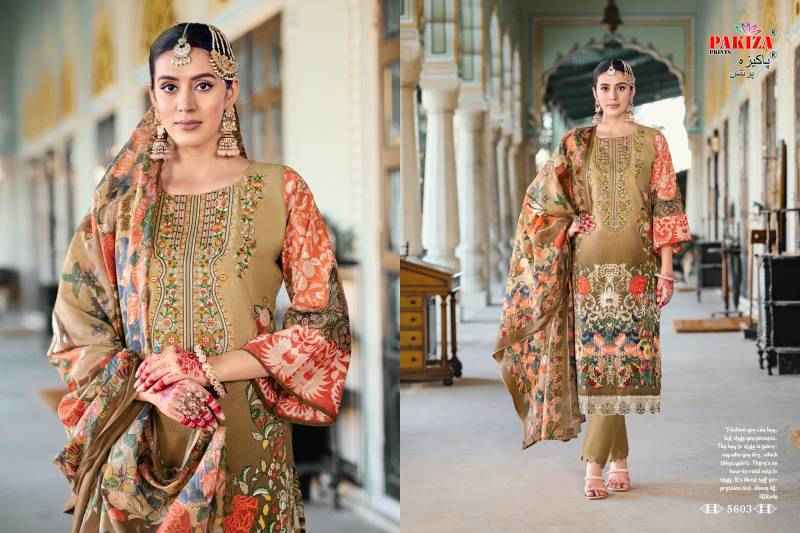Pakiza Prints Nazakat Vol-56 Lawn Dress Material (10 pcs Catalogue)