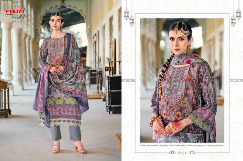 Pakiza Prints Nazakat Vol-56 Lawn Dress Material (10 pcs Catalogue)