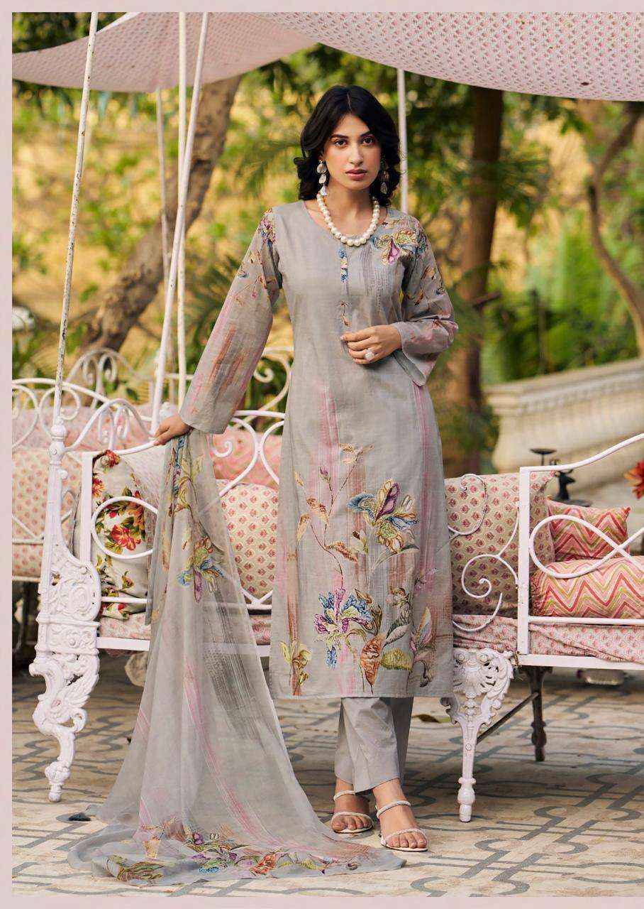 PRM Trendz Floris Lawn Cotton Dress Material 8 pcs Catalogue