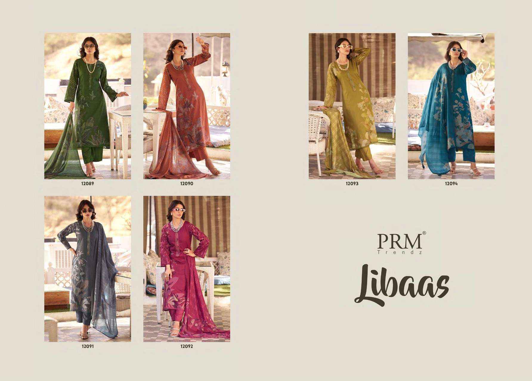PRM Trendz Libaas Lawn Cotton Dress Material 6 pcs Catalogue