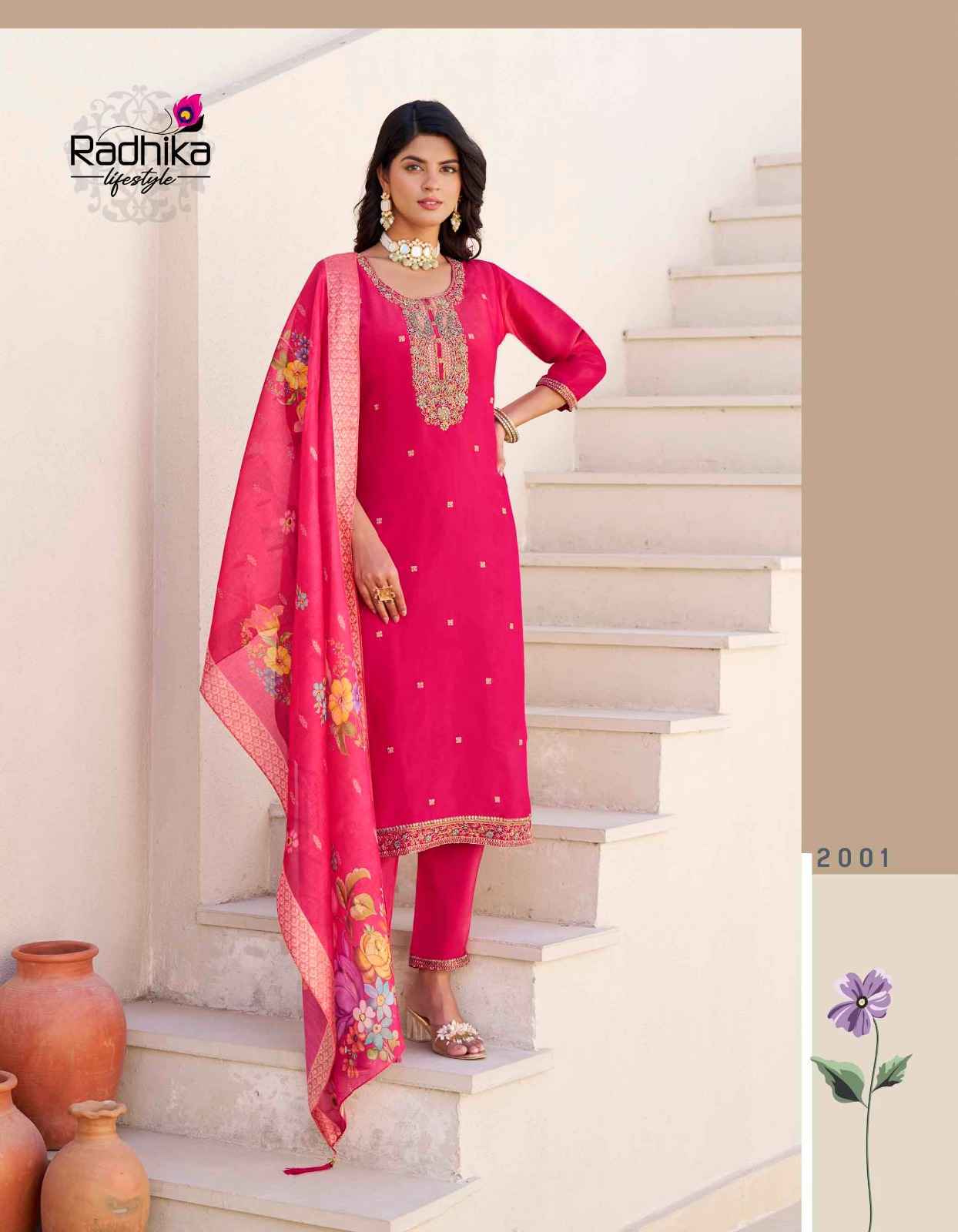 Radhika Lifestyle Albeli Vol 2 Schimmer Kurti Combo 6 pcs Catalogue