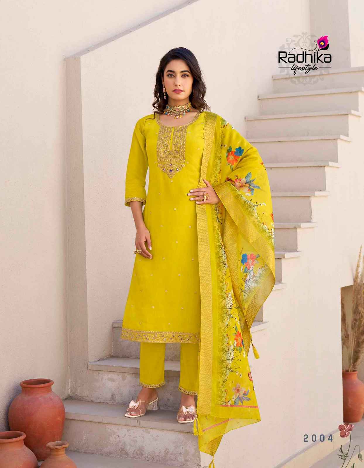Radhika Lifestyle Albeli Vol 2 Schimmer Kurti Combo 6 pcs Catalogue