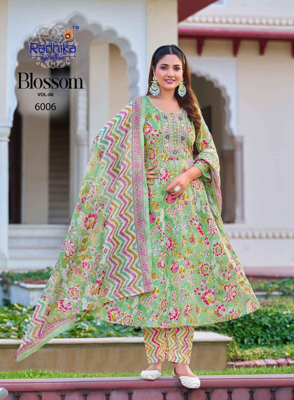 Radhika Lifestyle Blossom Vol 6 Cotton Kurti Combo 6 pcs Catalogue