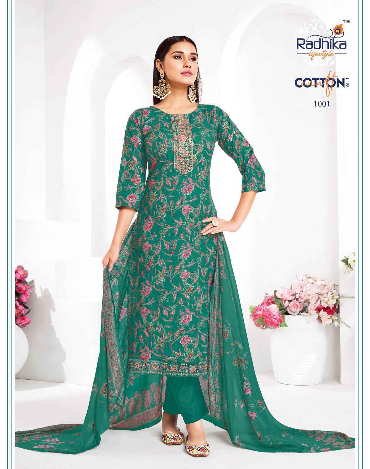 Radhika Lifestyle Cotton Craft Vol 1 Cotton Kurti Combo 8 pcs Catalogue
