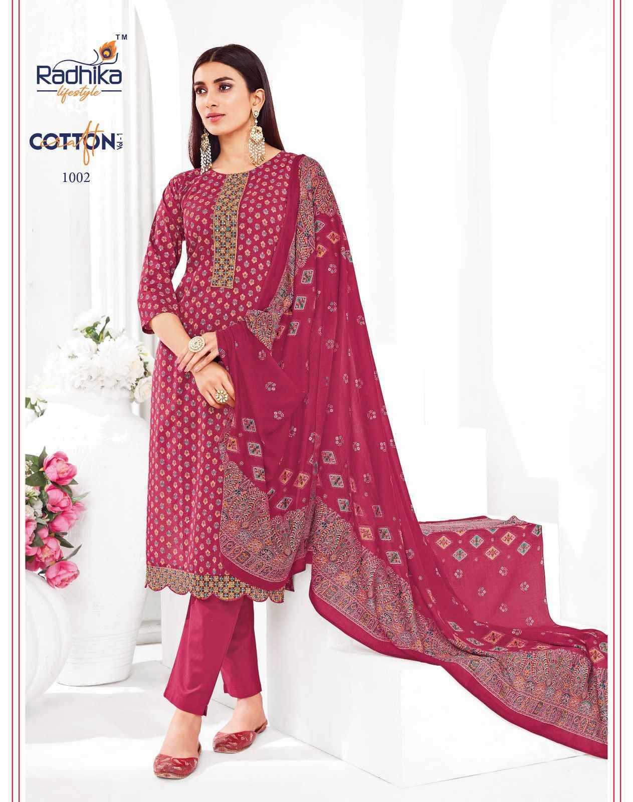 Radhika Lifestyle Cotton Craft Vol 1 Cotton Kurti Combo 8 pcs Catalogue
