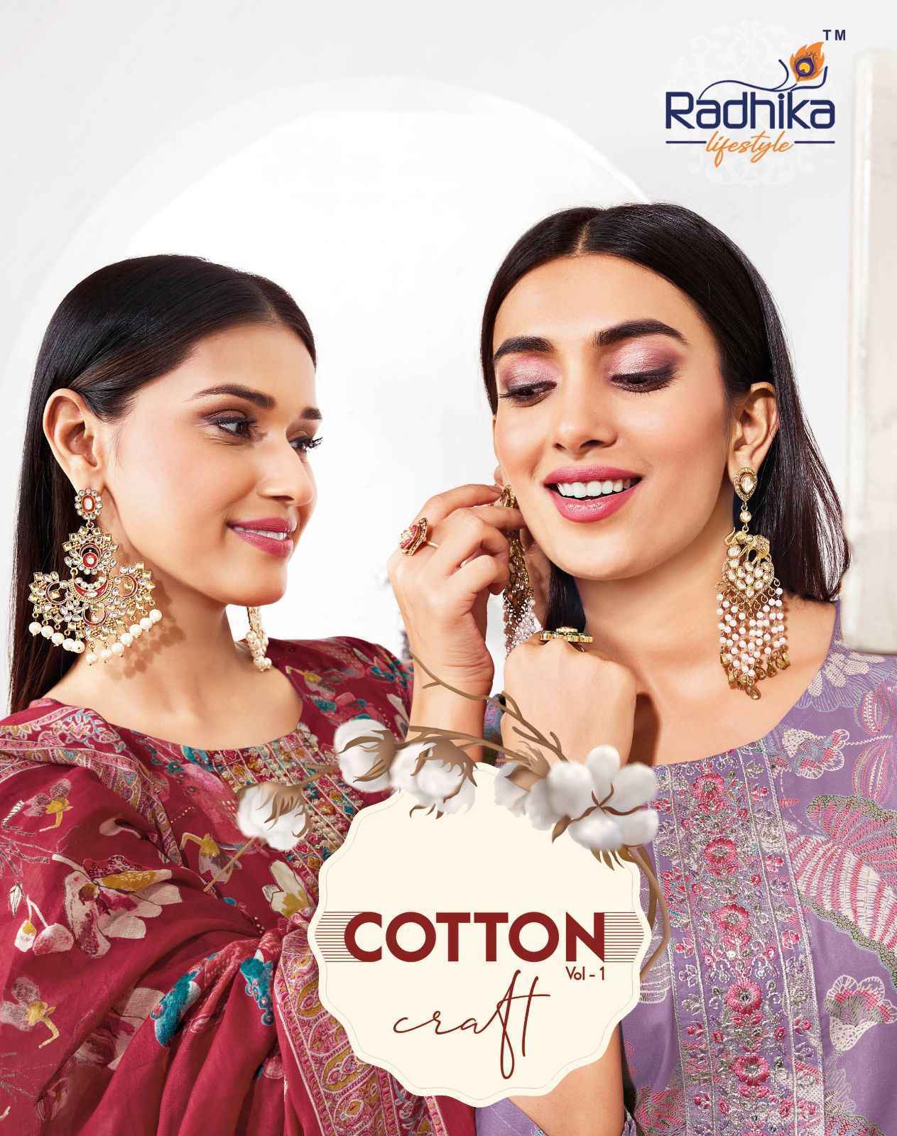 Radhika Lifestyle Cotton Craft Vol 1 Cotton Kurti Combo 8 pcs Catalogue