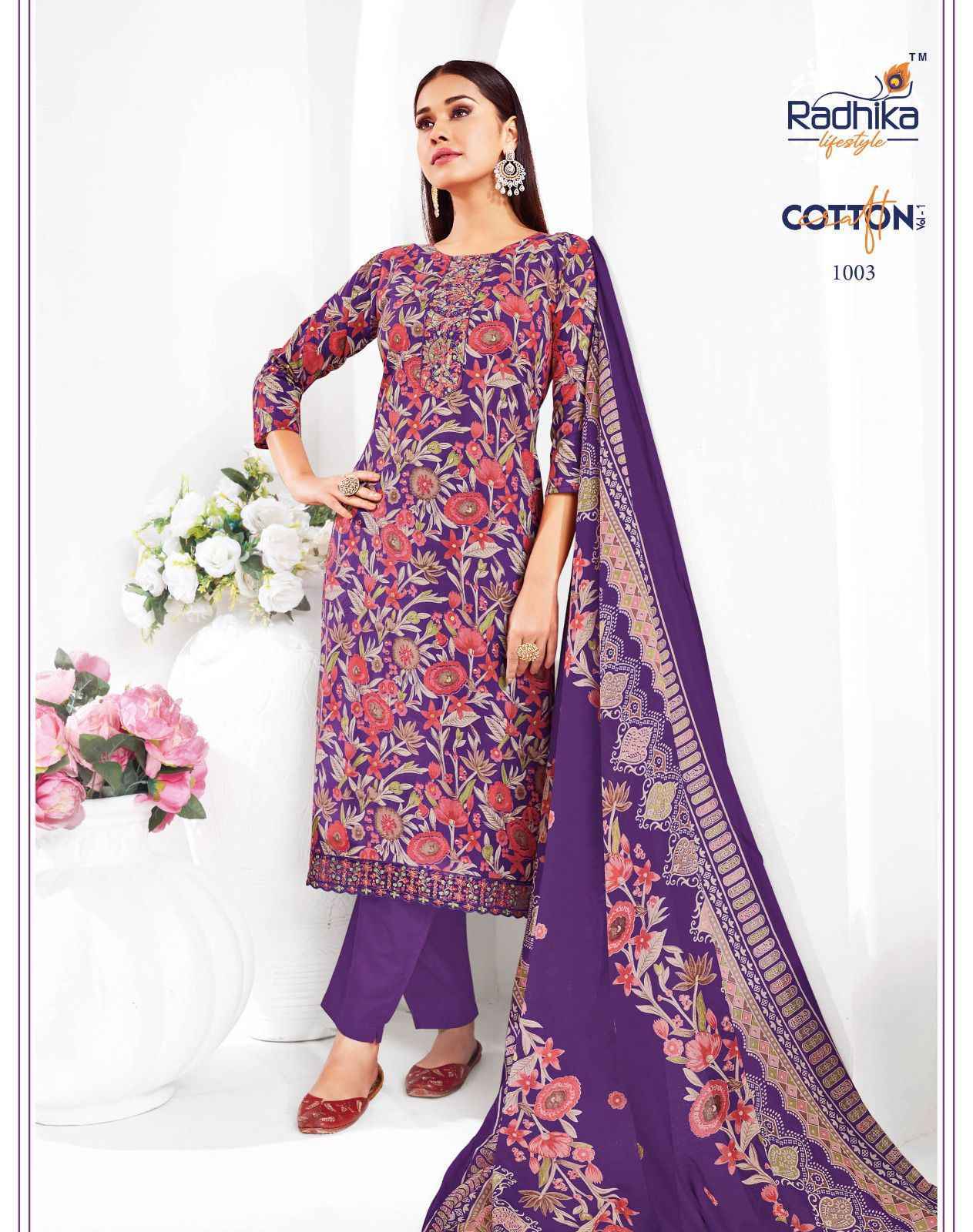 Radhika Lifestyle Cotton Craft Vol 1 Cotton Kurti Combo 8 pcs Catalogue