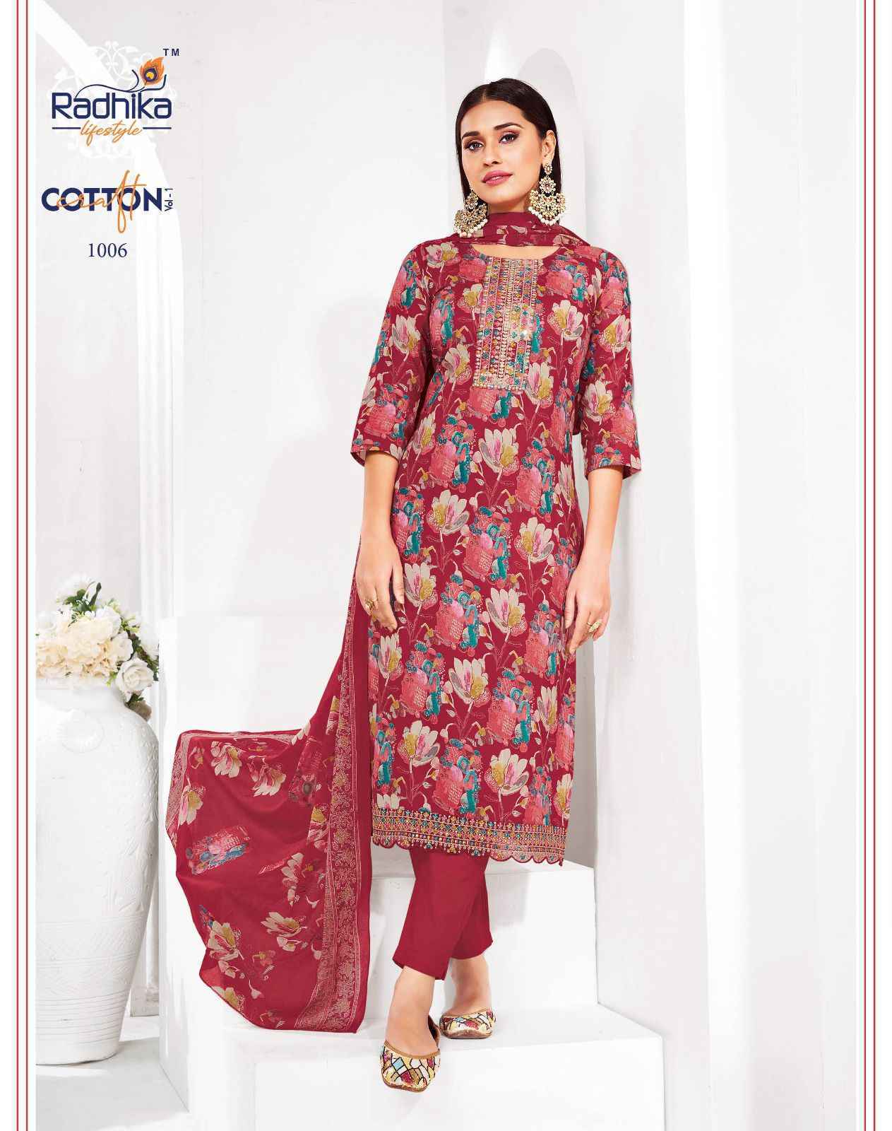 Radhika Lifestyle Cotton Craft Vol 1 Cotton Kurti Combo 8 pcs Catalogue