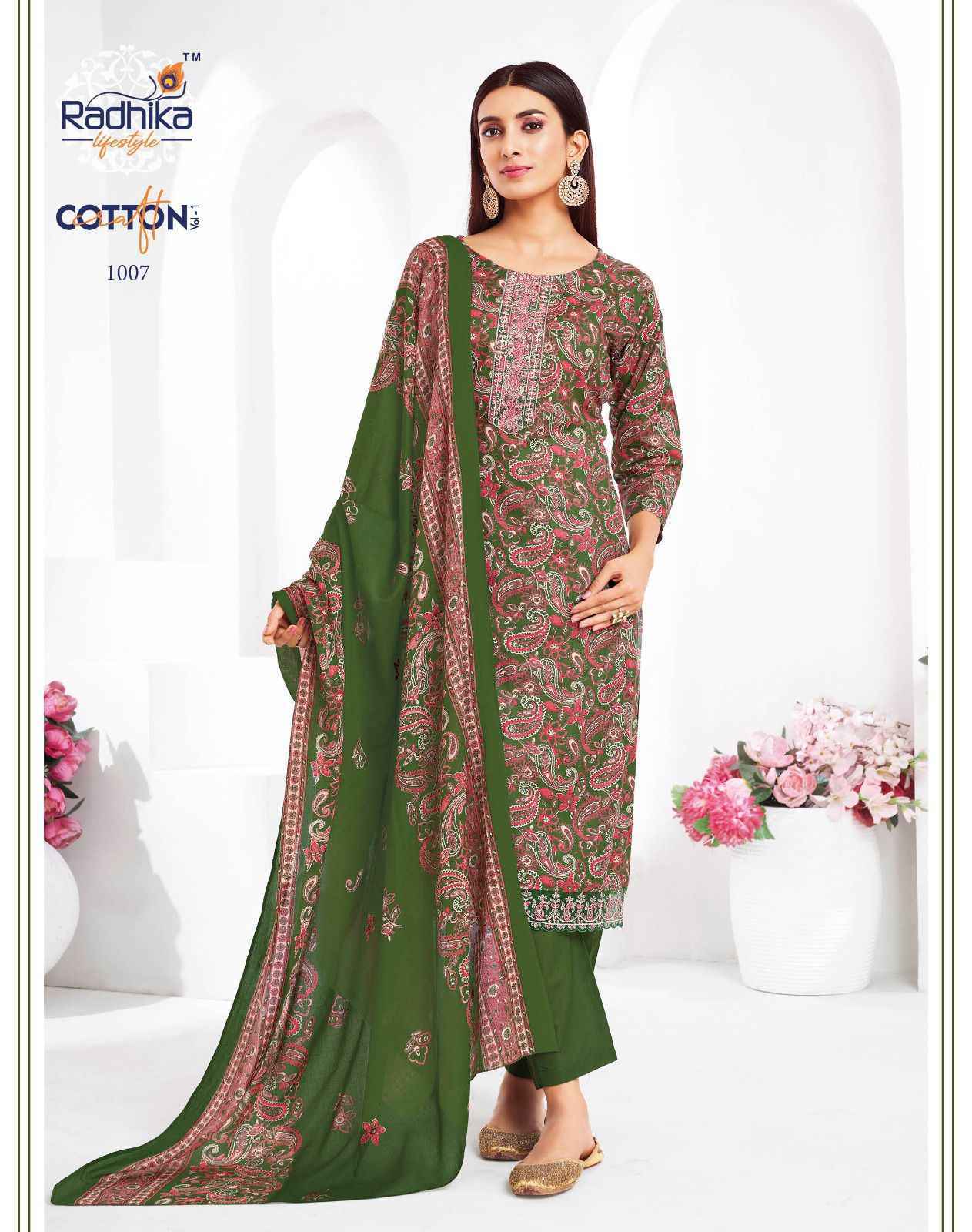 Radhika Lifestyle Cotton Craft Vol 1 Cotton Kurti Combo 8 pcs Catalogue