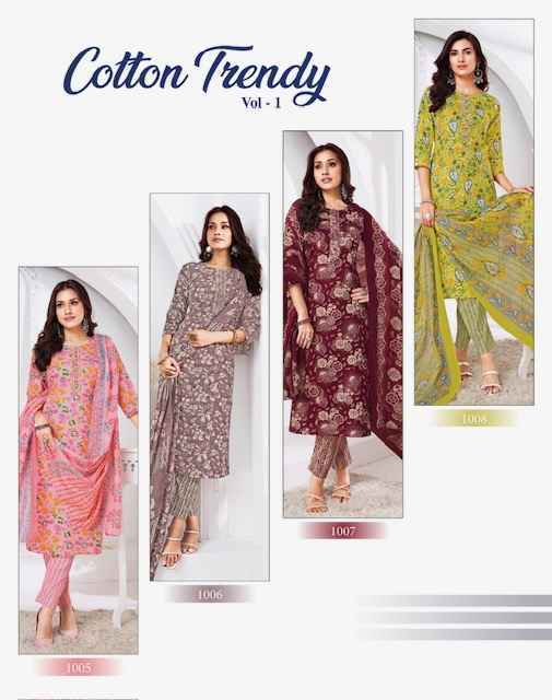 Radhika Lifestyle Cotton Trendy Vol 1 Cotton Kurti Combo 8 pcs Catalogue