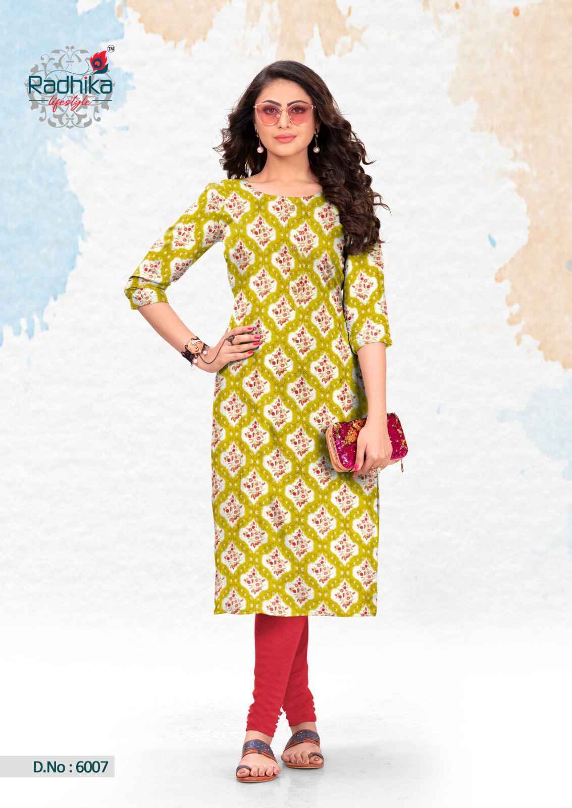 Radhika Lifestyle Traditional Vol-6 Cotton Kurti (10 pcs Catalogue)