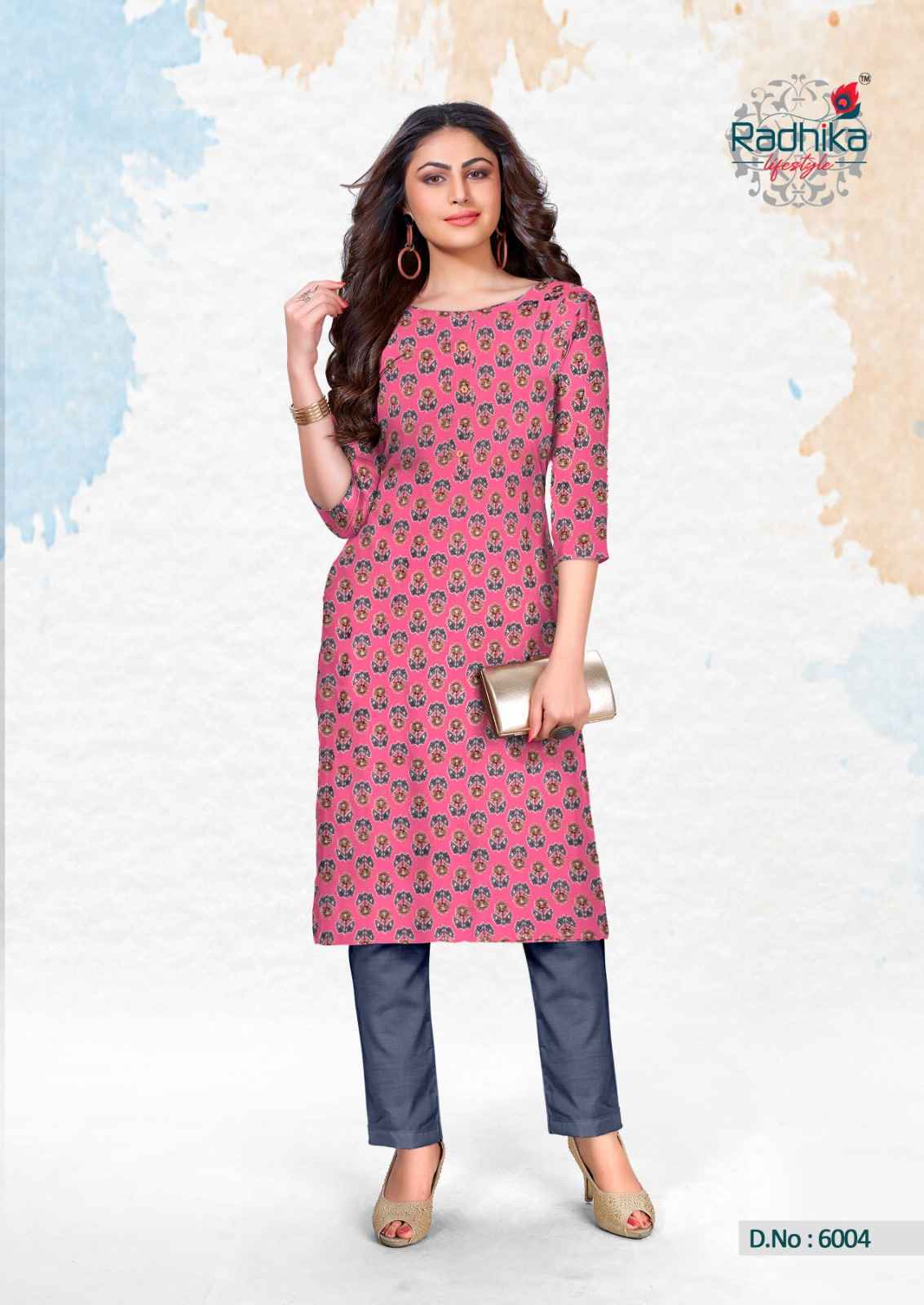 Radhika Lifestyle Traditional Vol-6 Cotton Kurti (10 pcs Catalogue)