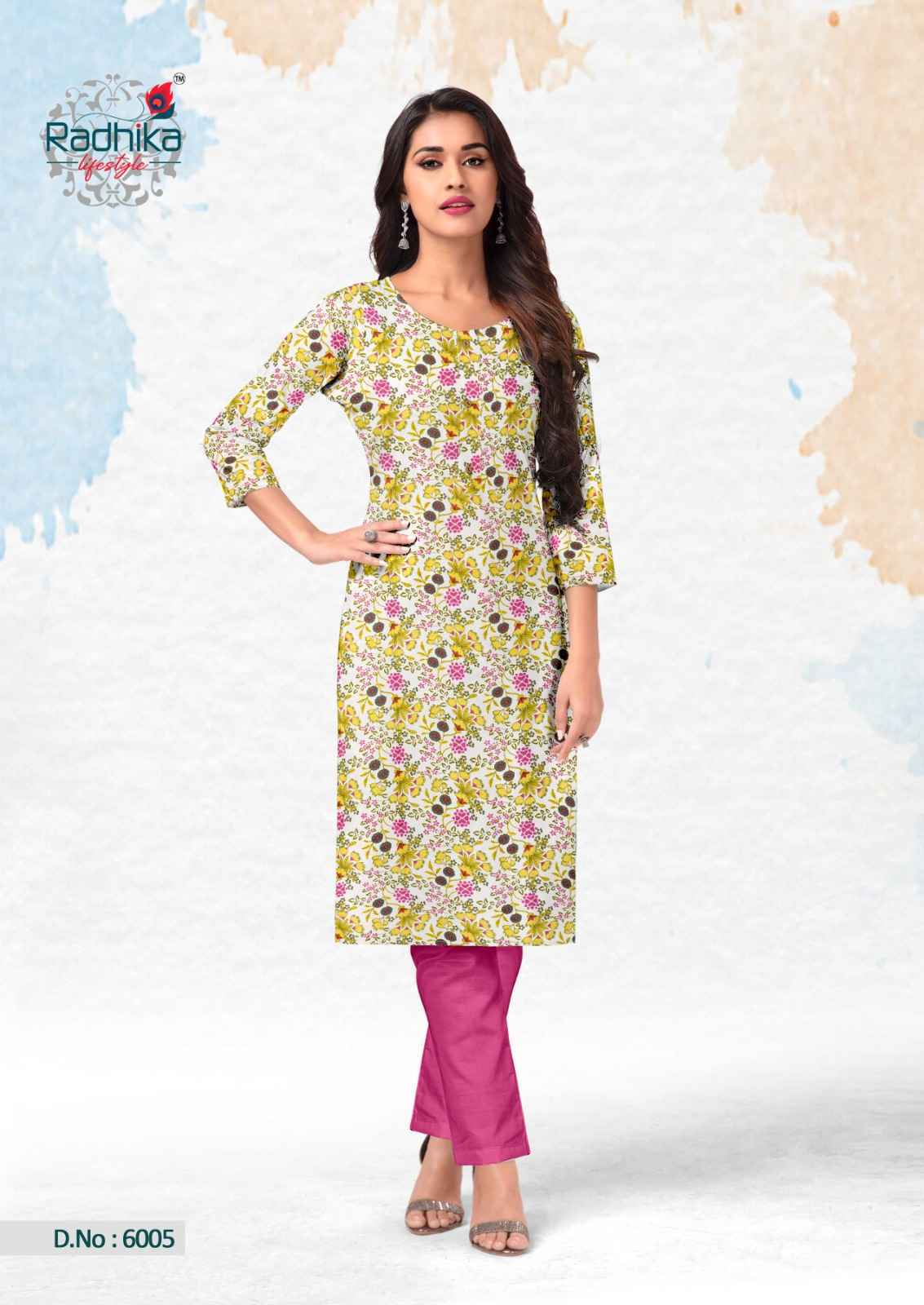 Radhika Lifestyle Traditional Vol-6 Cotton Kurti (10 pcs Catalogue)