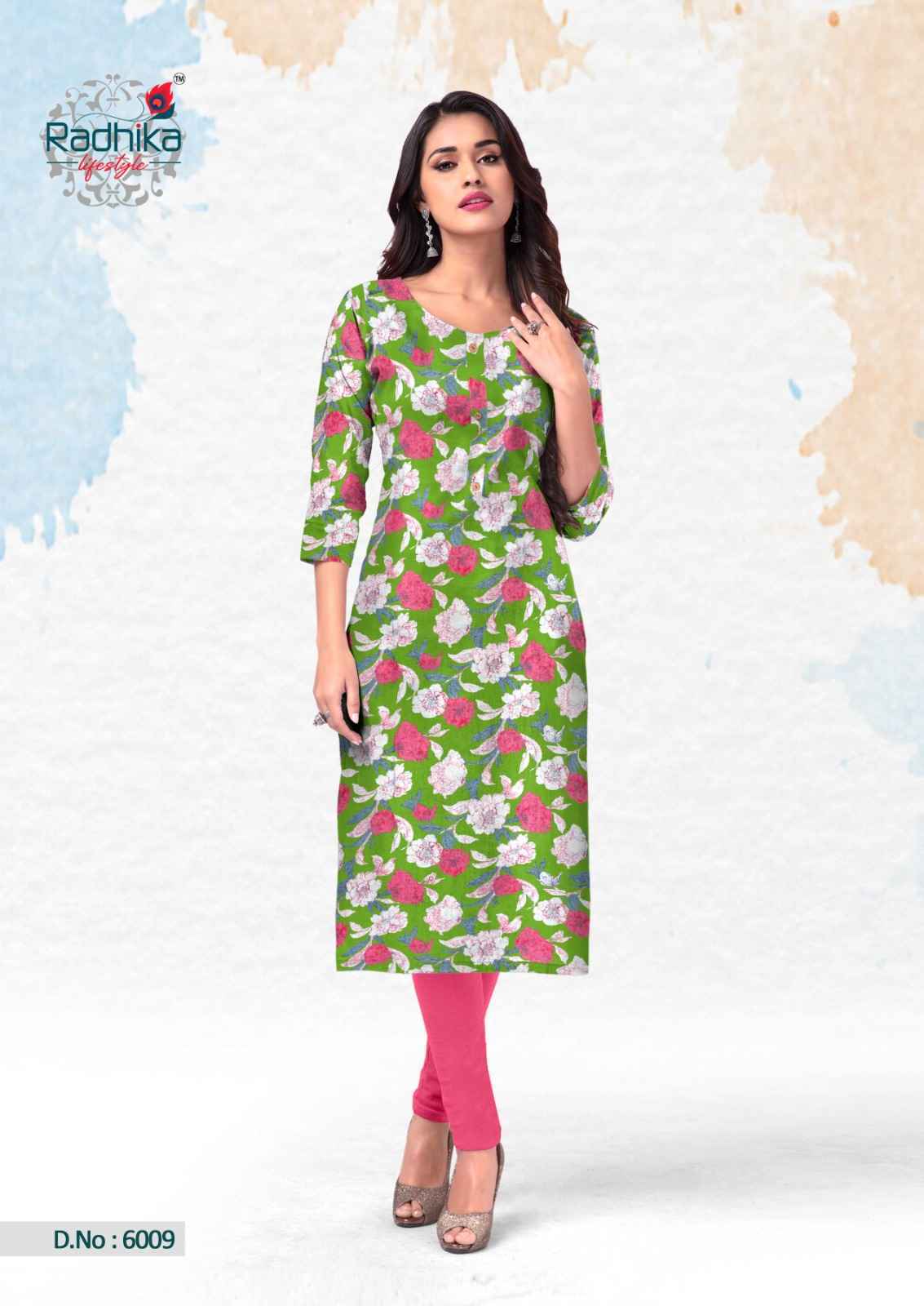 Radhika Lifestyle Traditional Vol-6 Cotton Kurti (10 pcs Catalogue)