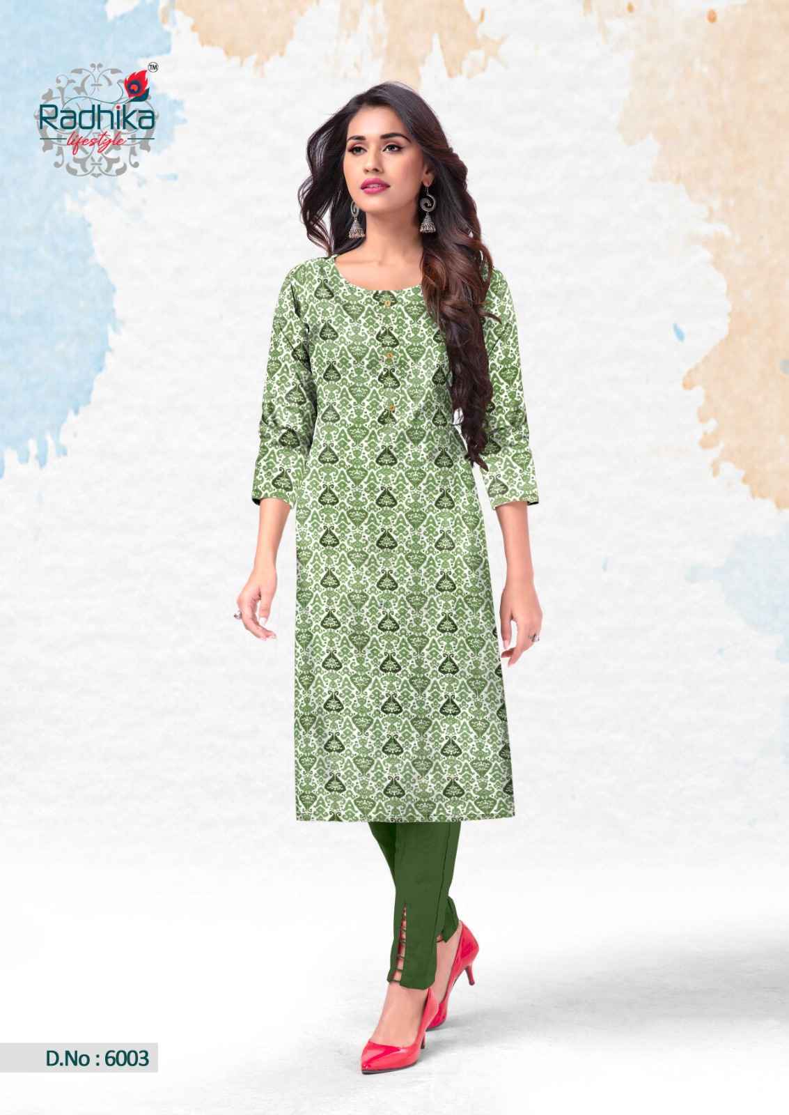 Radhika Lifestyle Traditional Vol-6 Cotton Kurti (10 pcs Catalogue)