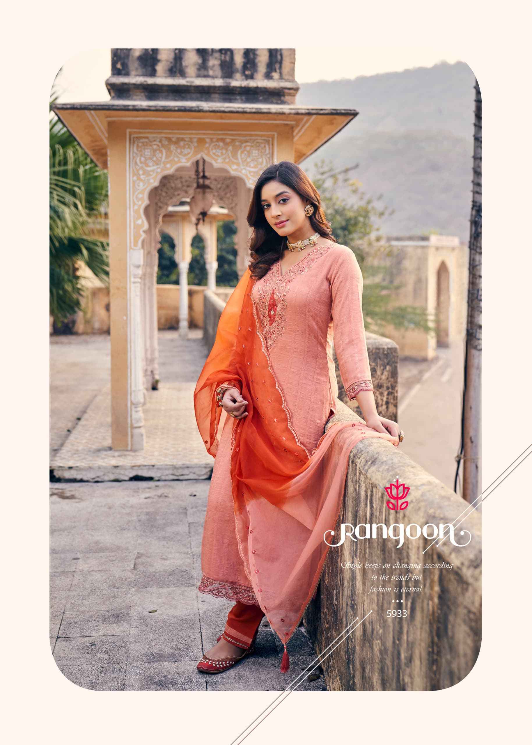 Rangoon Pallavi Readymade Viscouse Dress 6 pcs Catalogue