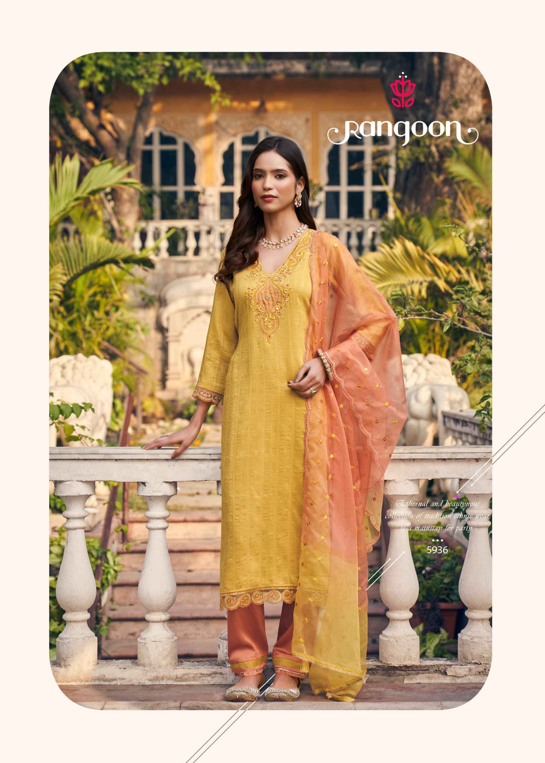 Rangoon Pallavi Readymade Viscouse Dress 6 pcs Catalogue