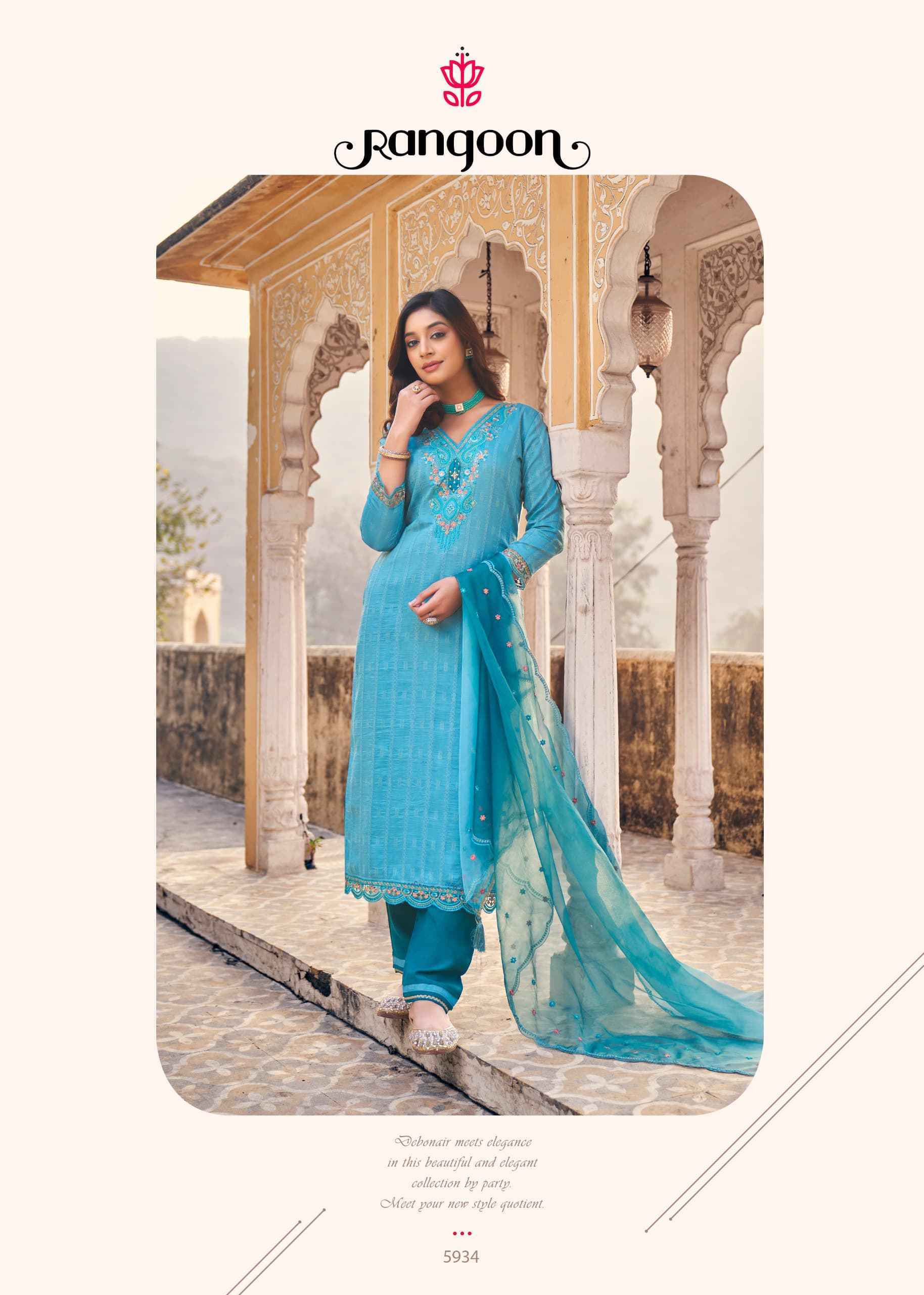 Rangoon Pallavi Readymade Viscouse Dress 6 pcs Catalogue