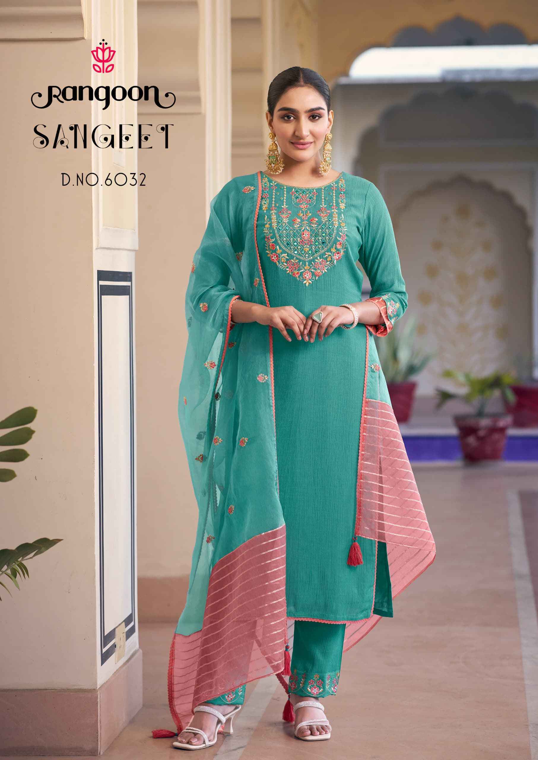 Rangoon Sangeet Viscouse Kurti Combo 4 pcs Catalogue