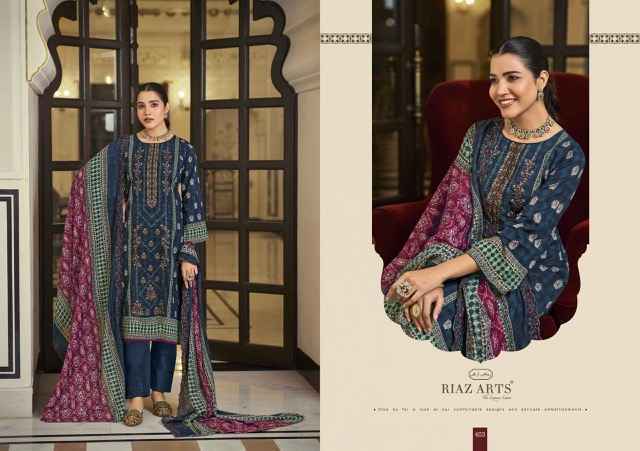 Riaz Arts Bin Saeed Hit List Cotton Dress Material 6 pcs Catalogue