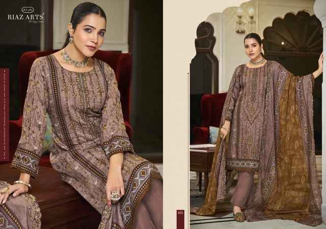 Riaz Arts Bin Saeed Hit List Cotton Dress Material 6 pcs Catalogue