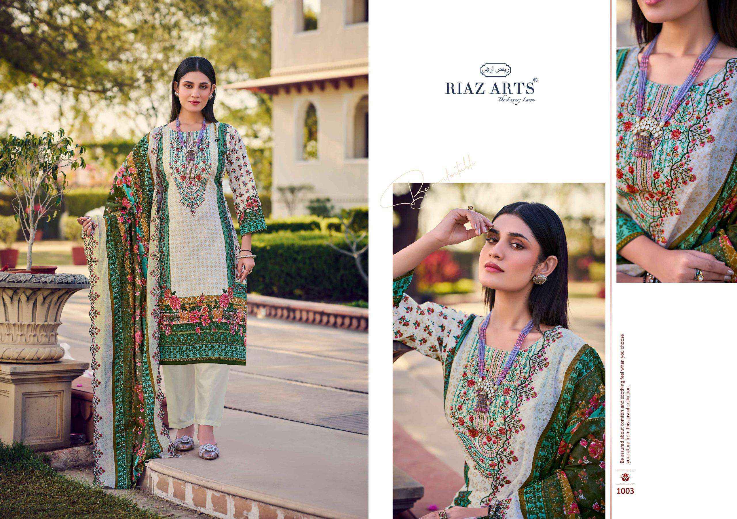 Riaz Arts Bin Saeed Vol 7 Cotton Dress Material 6 pcs Catalogue