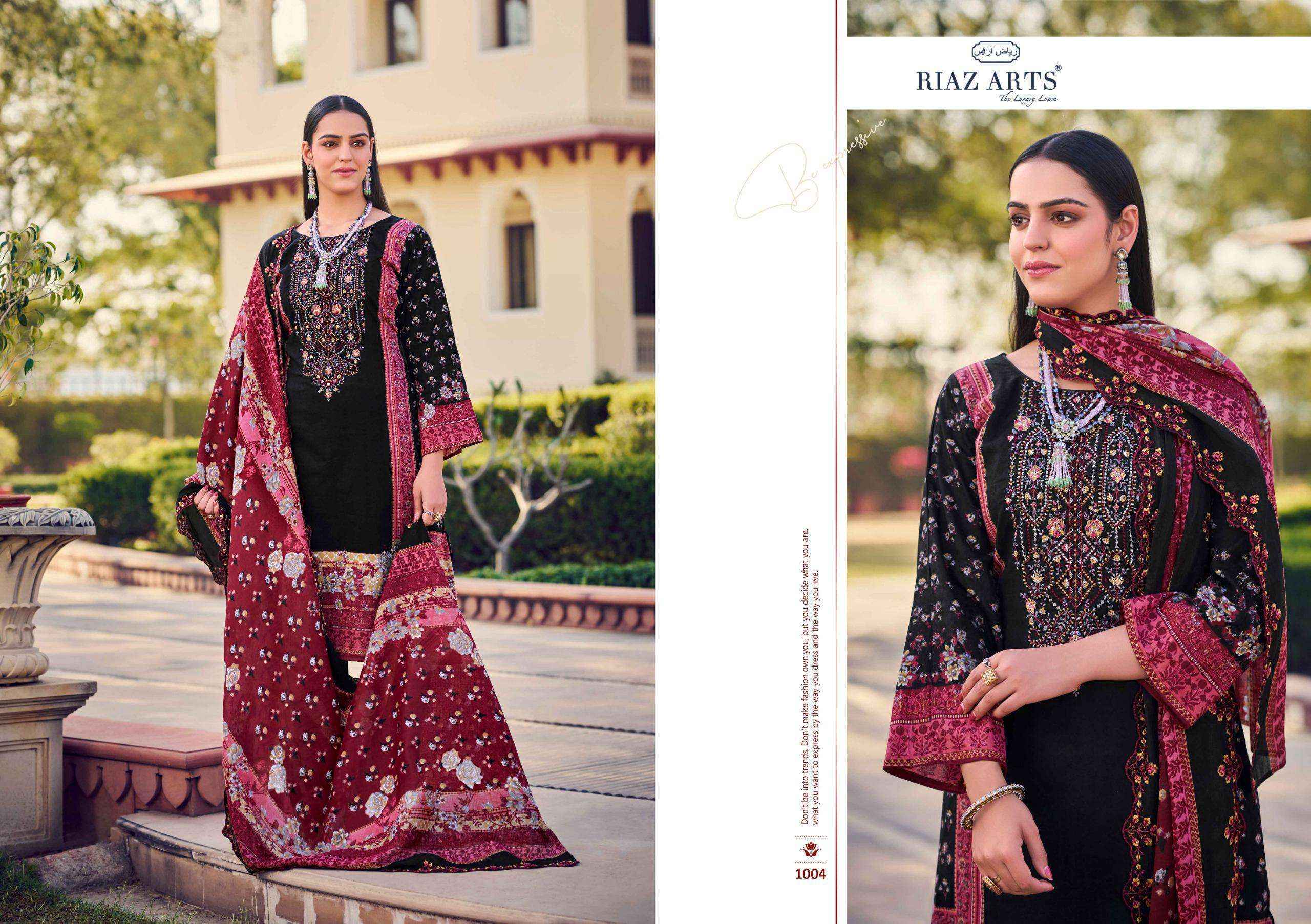 Riaz Arts Bin Saeed Vol 7 Cotton Dress Material 6 pcs Catalogue