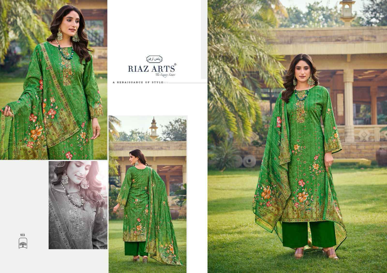 Riaz Arts Ishq Sufiyana Cotton Dress Material 4 pcs Catalogue