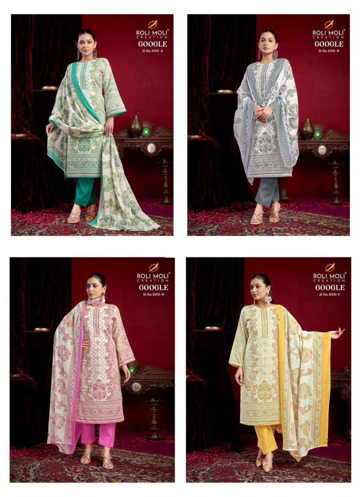 Roli Moli Creation Google Cotton Dress Material (4 pcs Catalogue)