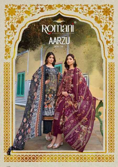 Romani Aarzu Vol -16 Cotton Dress Material (8 pcs Catalogue)