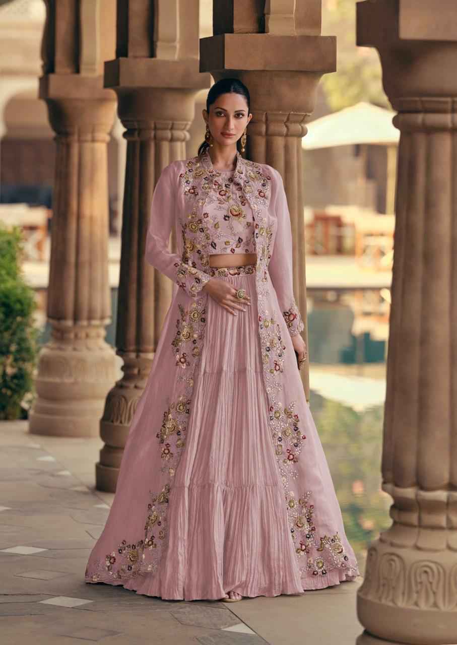Sayuri Designer Mahotsav Gold Readymade Chinon Silk Dress 4 pcs Catalogue