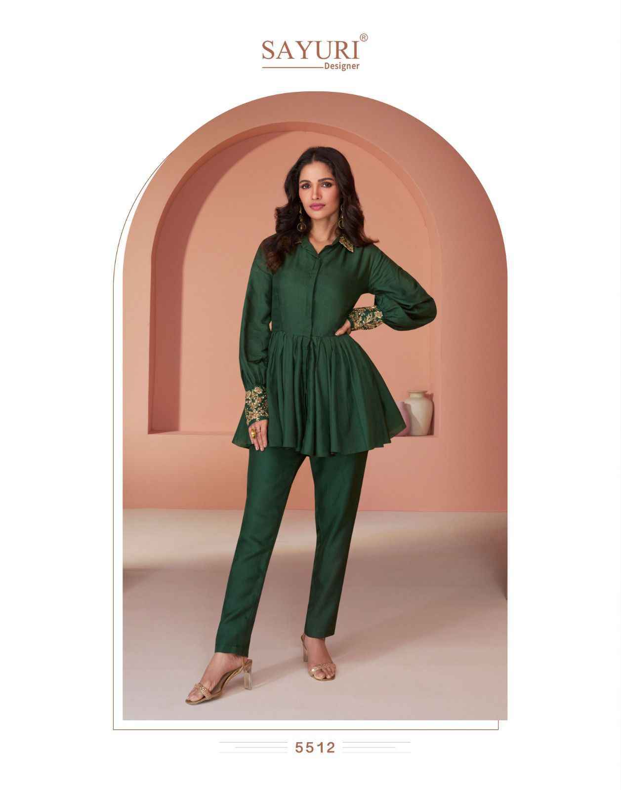 Sayuri Designer Pearl Silk Co Ord Set (5 pcs Catalogue)