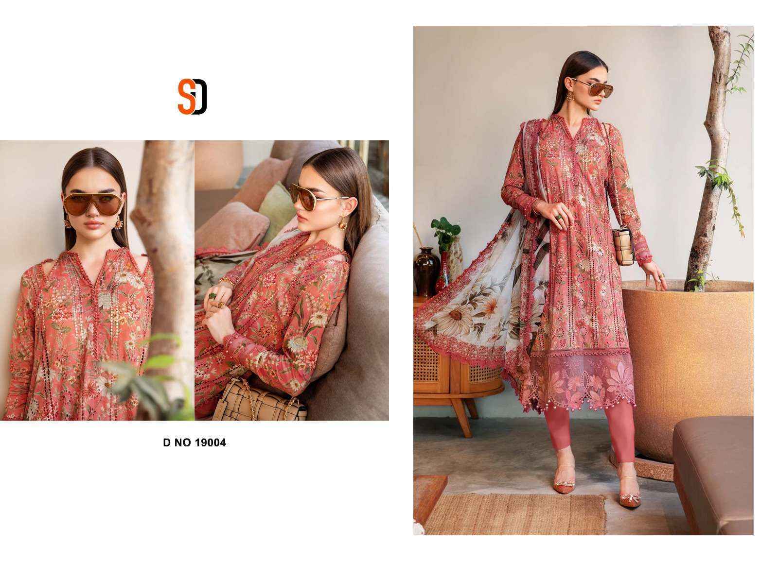 Shraddha Designer Maria B Chikankari Cotton Collection Vol 19 Cotton Dress Material 6 pcs Catalogue
