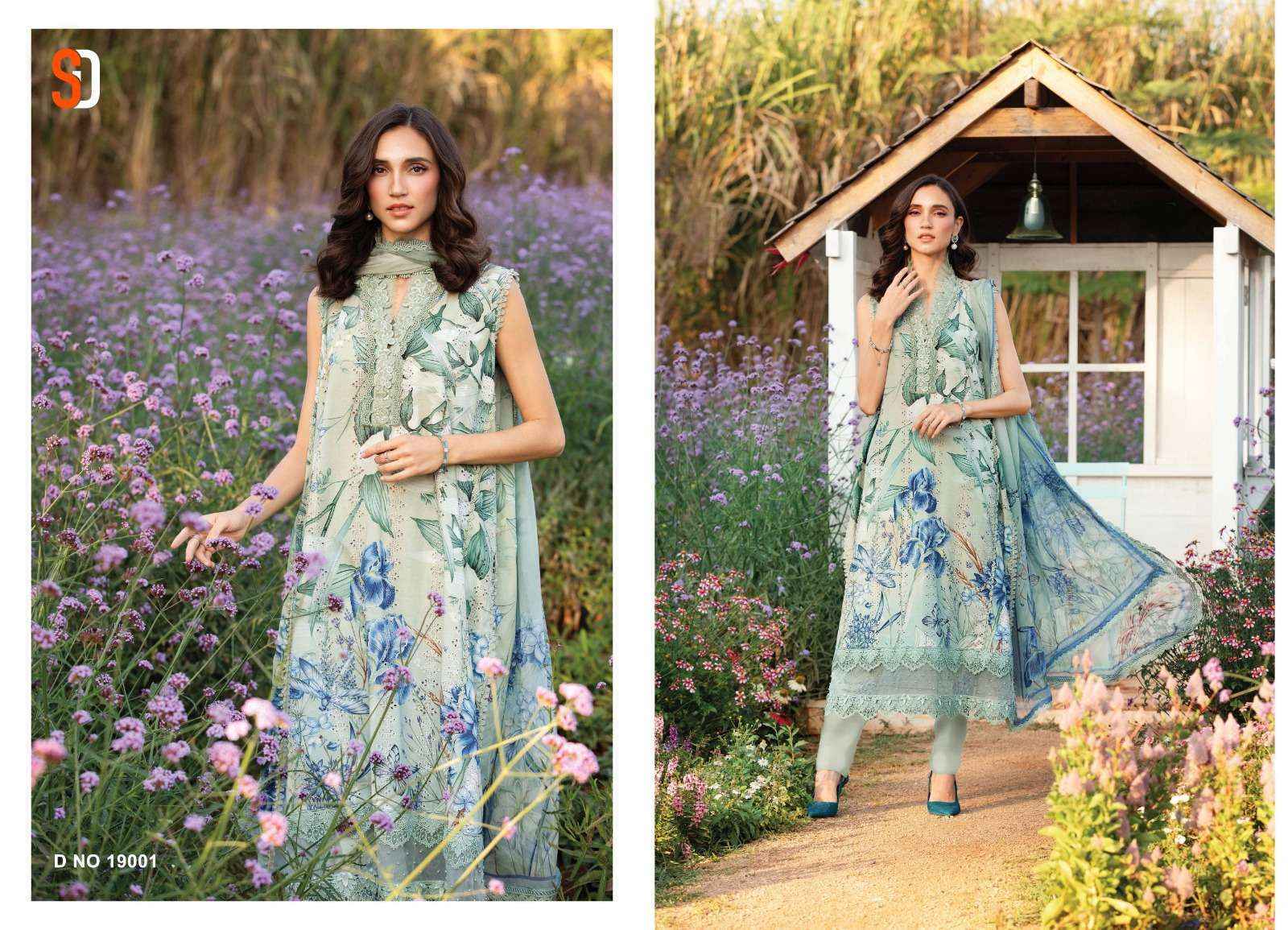 Shraddha Designer Maria B Chikankari Cotton Collection Vol 19 Cotton Dress Material 6 pcs Catalogue