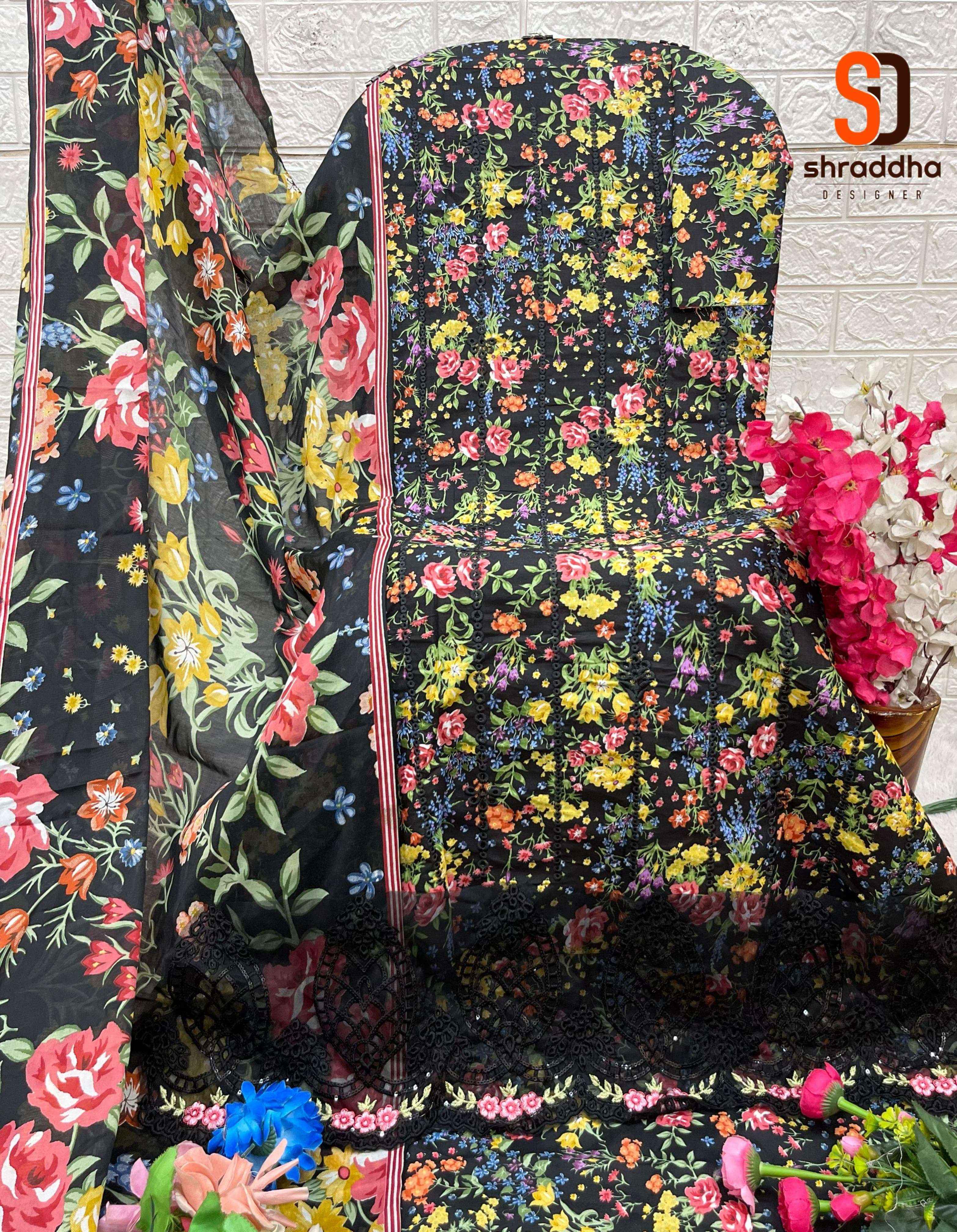 Shraddha Designer Maria B Chikankari Cotton Collection Vol 19 Cotton Dress Material 6 pcs Catalogue