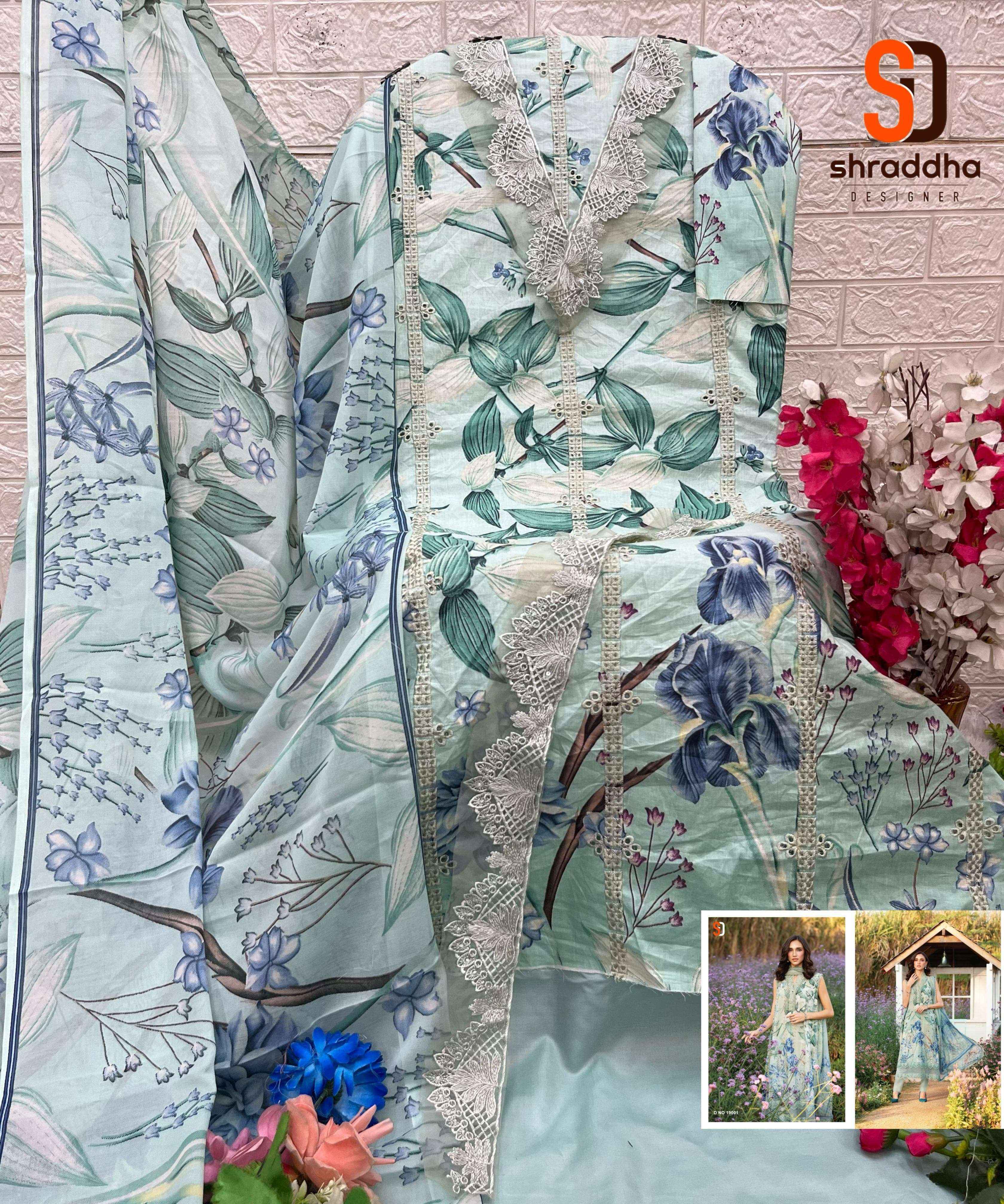 Shraddha Designer Maria B Chikankari Cotton Collection Vol 19 Cotton Dress Material 6 pcs Catalogue