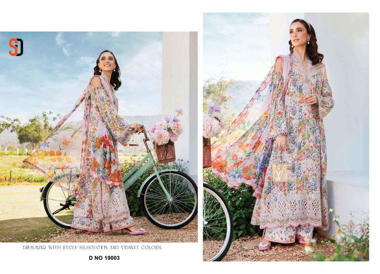 Shraddha Designer Maria B Chikankari Cotton Collection Vol 19 Cotton Dress Material 6 pcs Catalogue