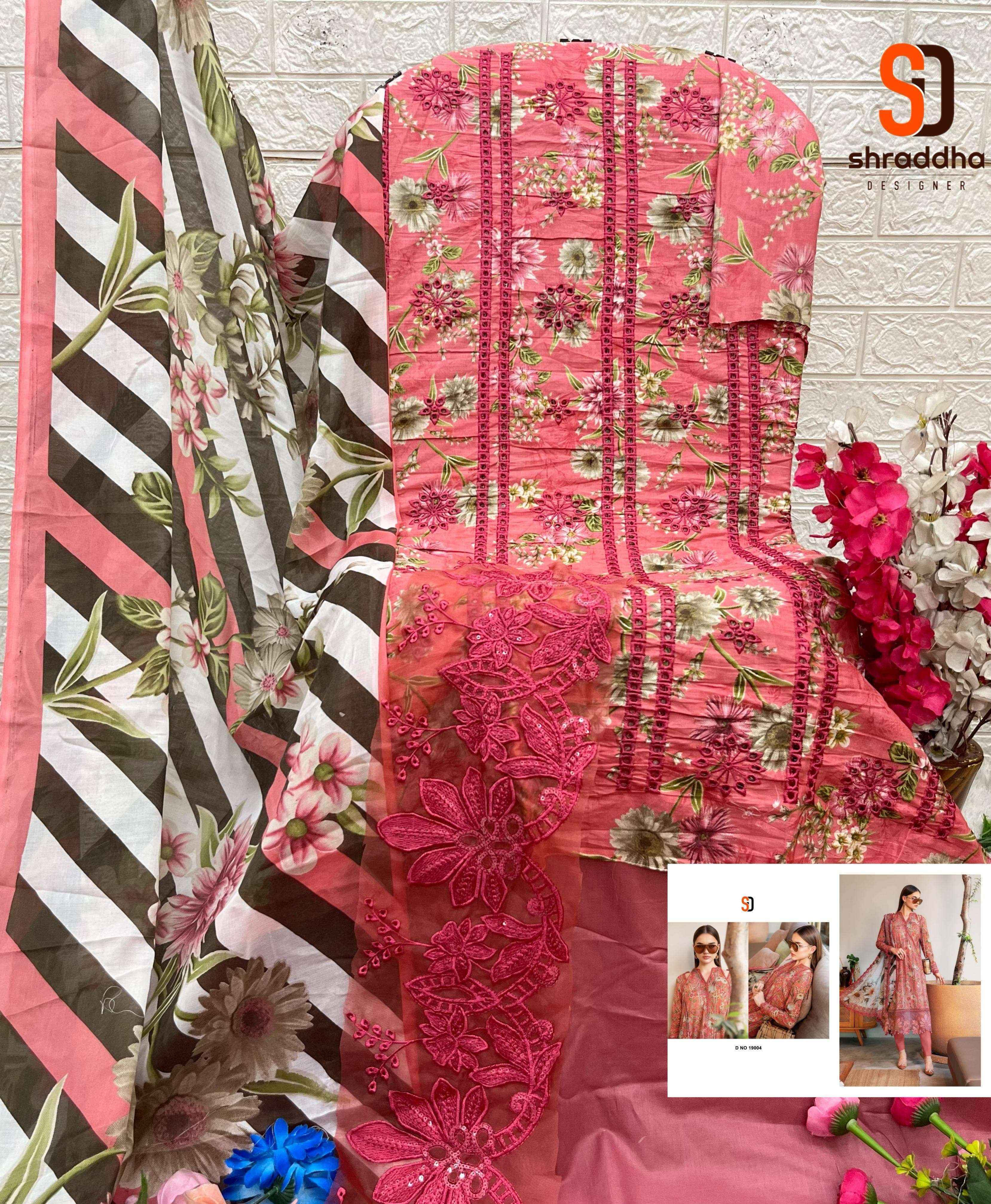 Shraddha Designer Maria B Chikankari Cotton Collection Vol 19 Cotton Dress Material 6 pcs Catalogue