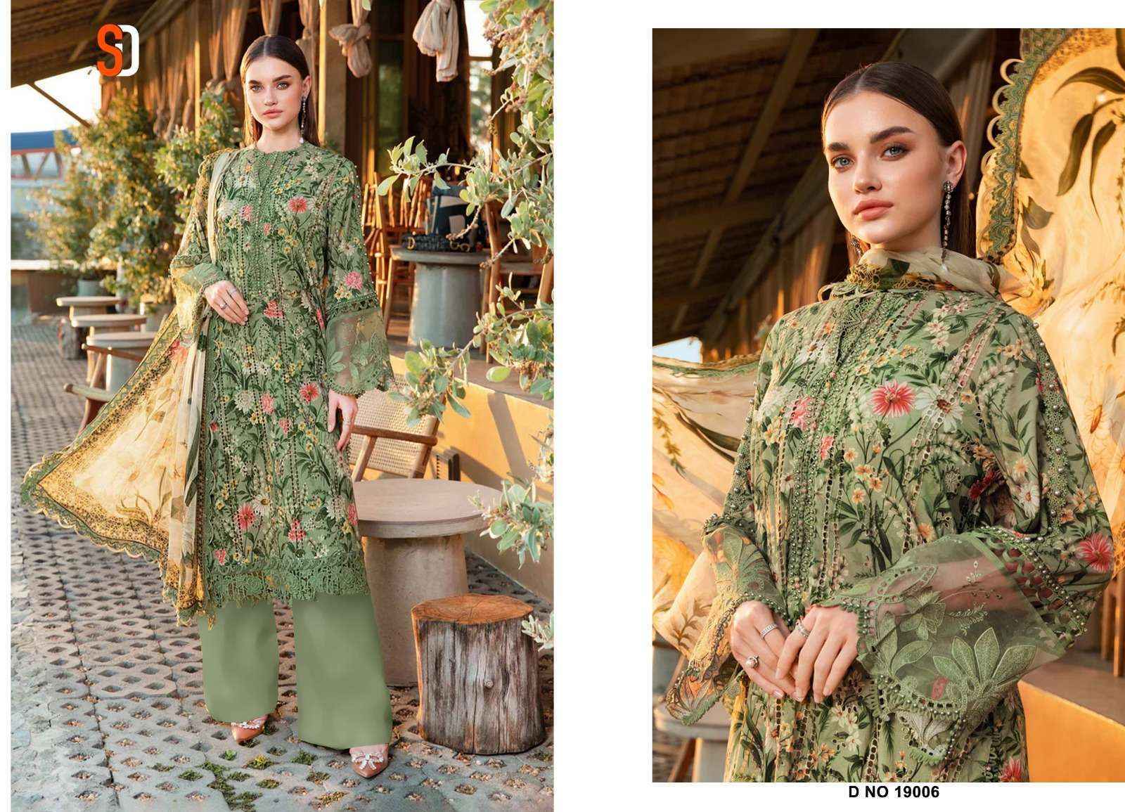 Shraddha Designer Maria B Chikankari Cotton Collection Vol 19 Cotton Dress Material 6 pcs Catalogue