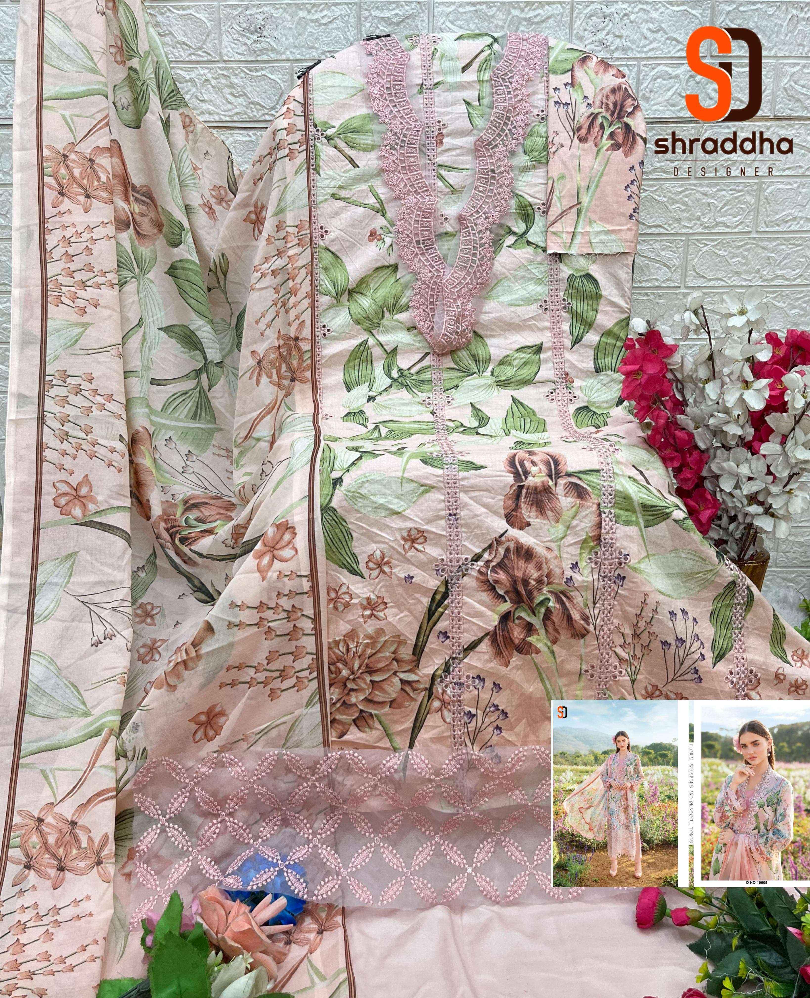 Shraddha Designer Maria B Chikankari Cotton Collection Vol 19 Cotton Dress Material 6 pcs Catalogue