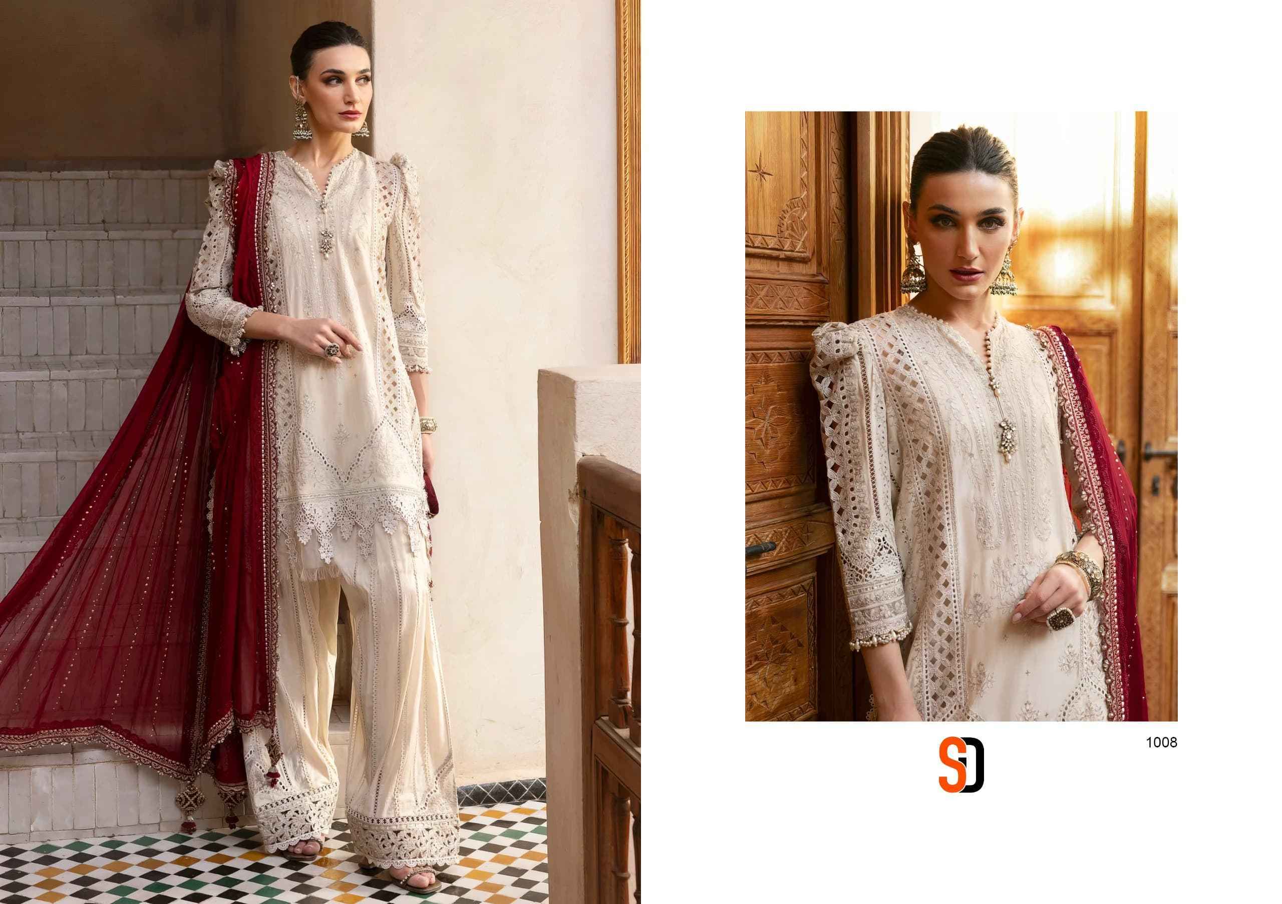 Shraddha Designer Maria-B Lawn Cotton Dress Material 8 pcs Catalogue